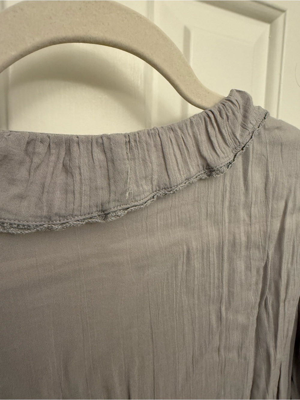 Grey Ruffle Bohemian Top - Picture 4 of 5